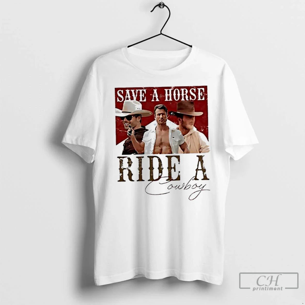 Premium Glen Powell Save Horse Ride Cowboy Marlboro Parody Hoodie