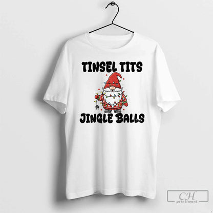 Premium Gnome Tree Tinsel Tits Jingle Balls Merry Sweatshirt Vintage