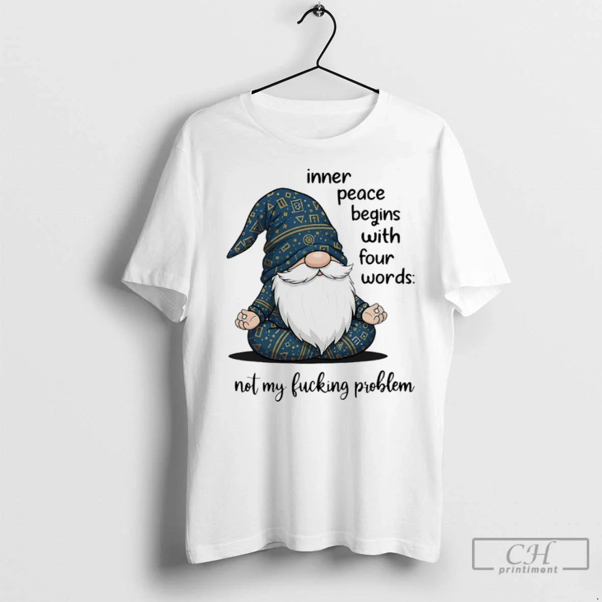 Premium Gnome Yoga Inner Peace Begins Four Words Not My Fucking