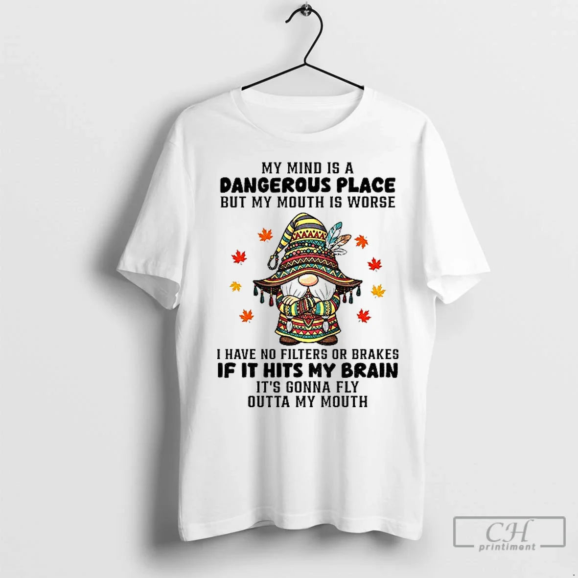 Premium Gnome My Mind Is Dangerous Place But My Mouth Is Worse I Have