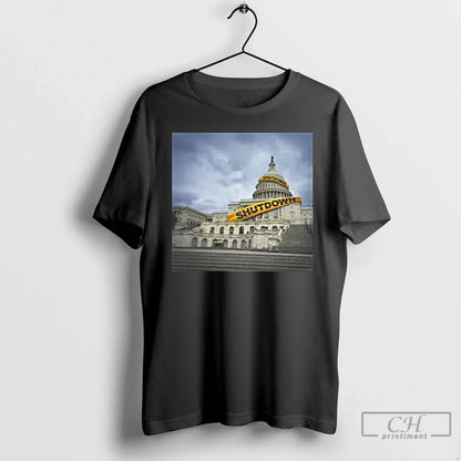 Premium Government Shutdown 2025 Long Sleve T Shirts Shirt Premium