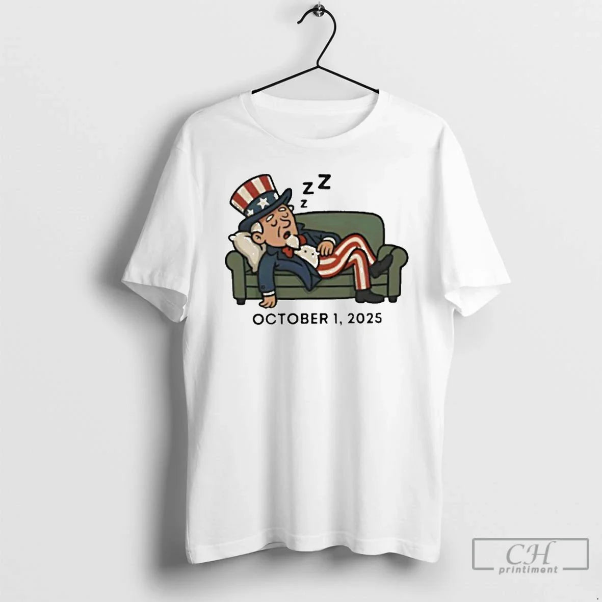 Premium Government Shutdown October 1 2025 T Shirts Long Sleeve