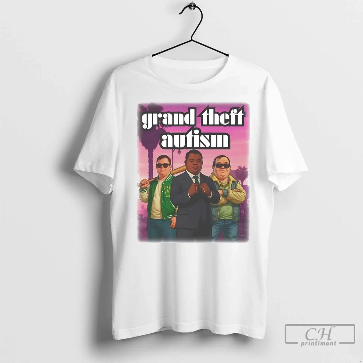 Premium Grand Theft Autism Gta Parody TShirt Trendy Art