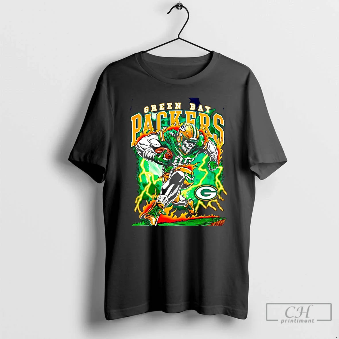 Premium Green Bay Packers Rush Player Skeleton TShirt Stylish Outfit