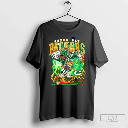 Premium Green Bay Packers Rush Player Skeleton TShirt Stylish Outfit