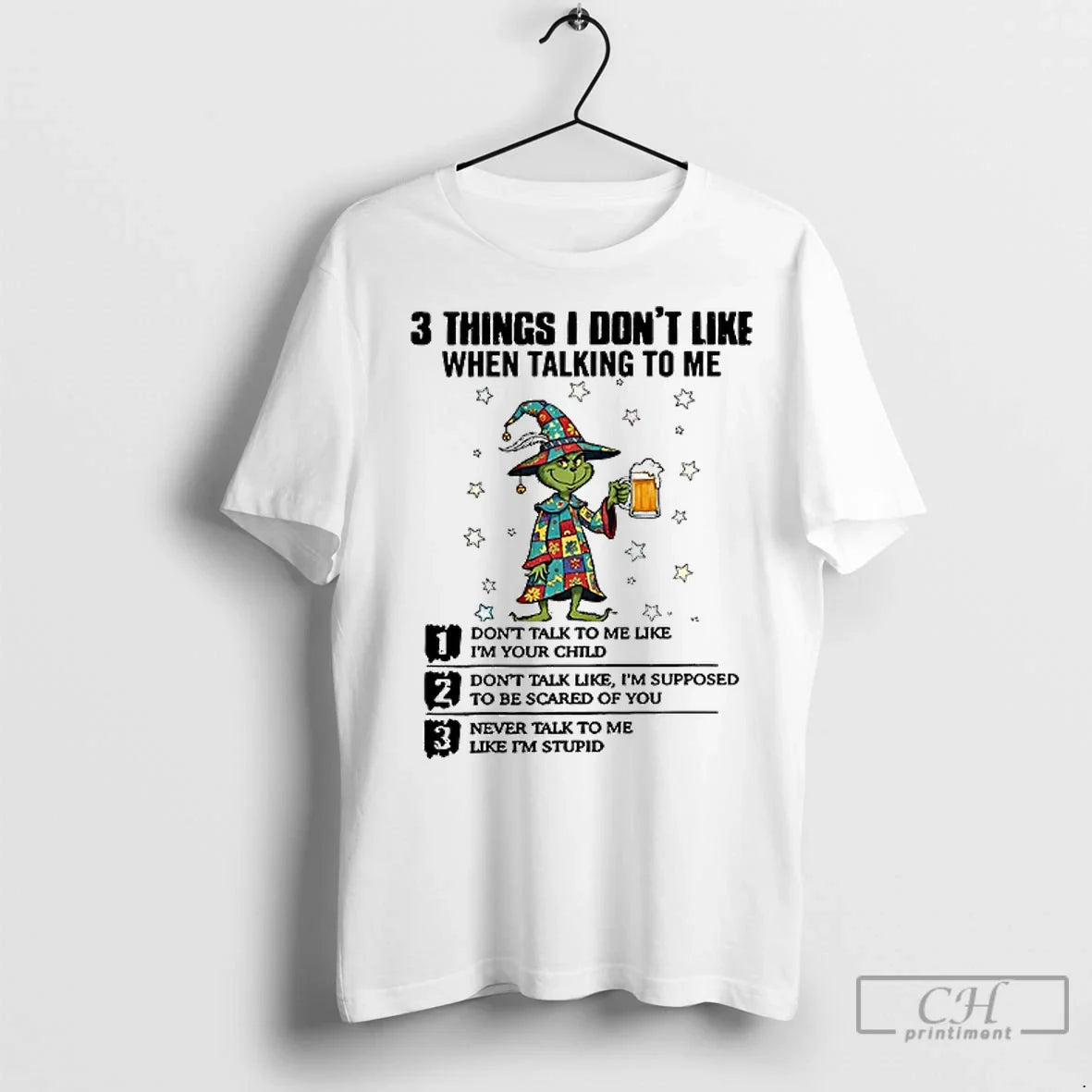 Premium Grinch 3 Things I Dont Like When Talking To Me Tank Top