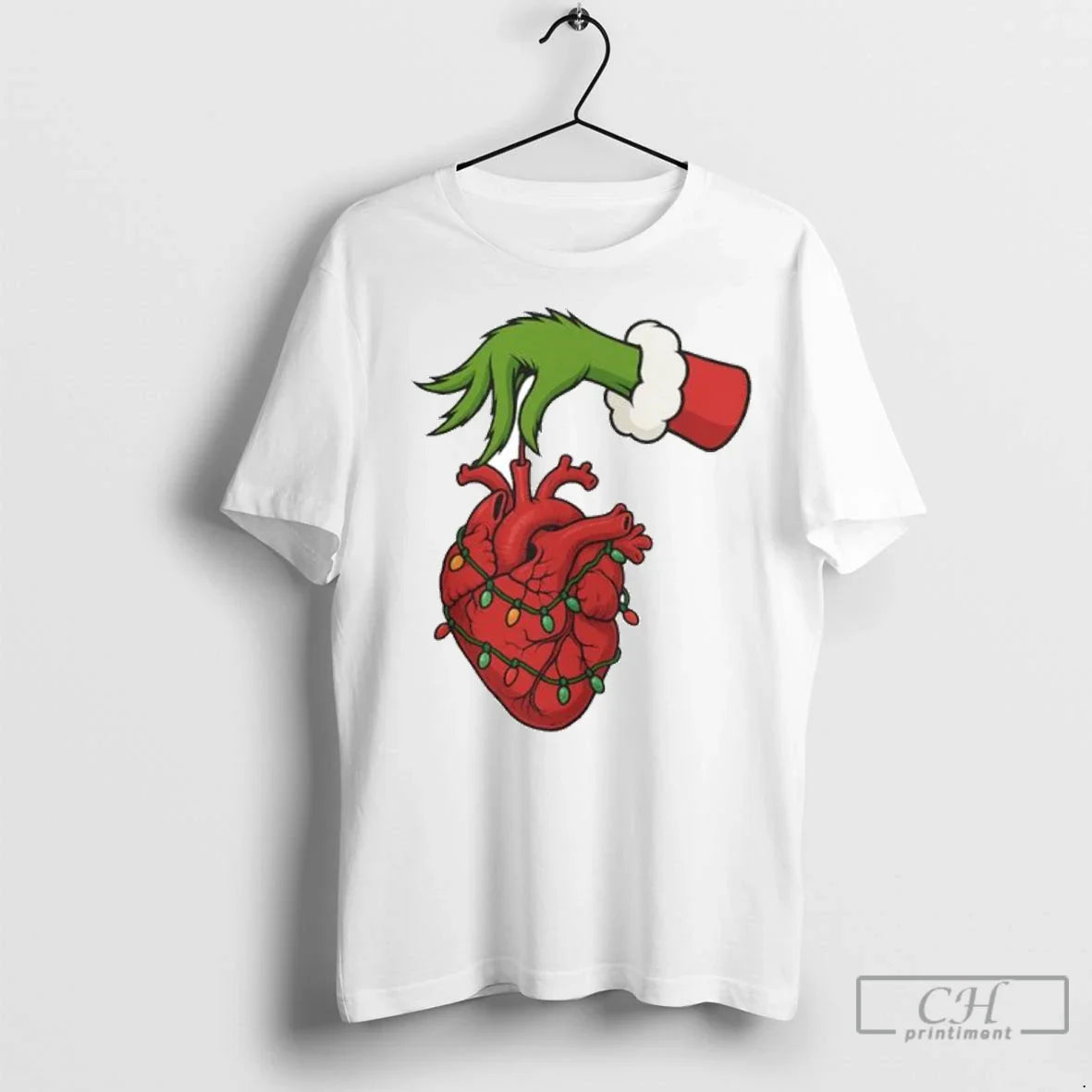 Premium Grinch Cardiac Lights Ornaments Sweatshirt Elegant Apparel