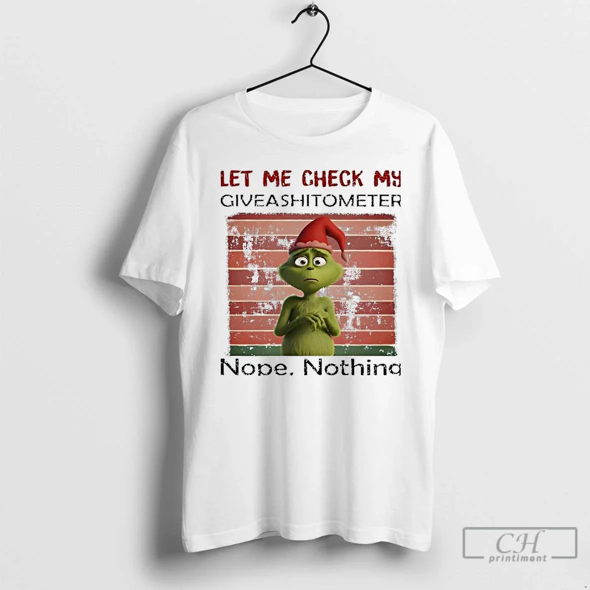 Premium Grinch Let Me Check My Giveashitometer Nope Nothing T Shirts