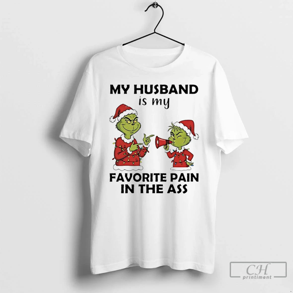 Premium Grinch Light My Husband Is My Favorite Pain As T Shirts Long