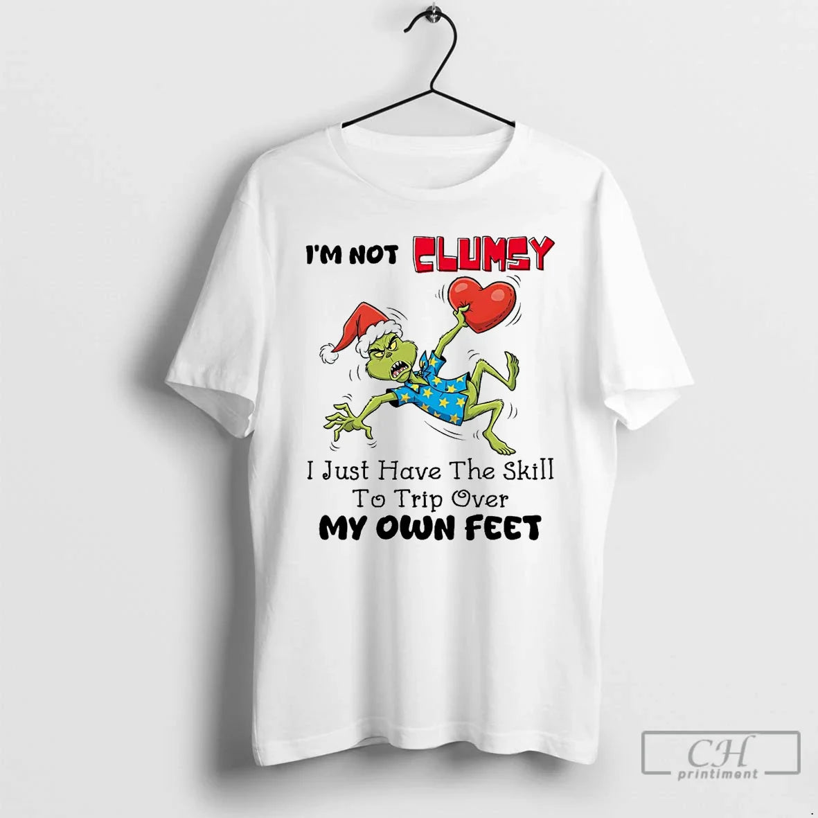 Premium Grinch Im Not Clumsy Trip Over My Own Feet Hoodie Vintage