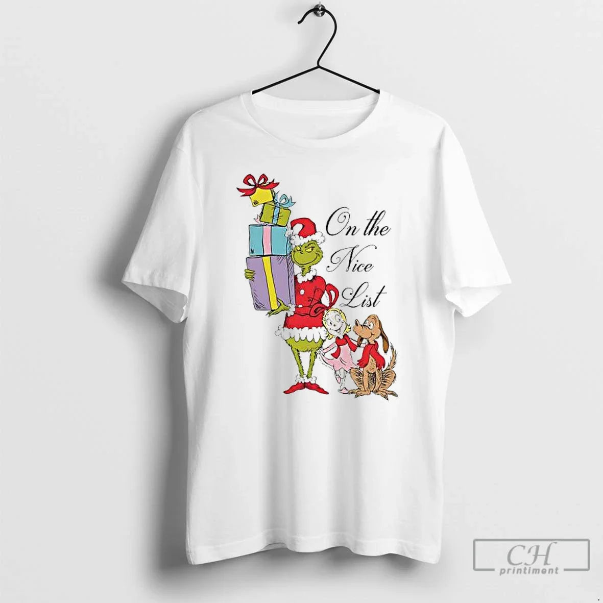 Premium Grinch Nice List Tee Vintage Apparel