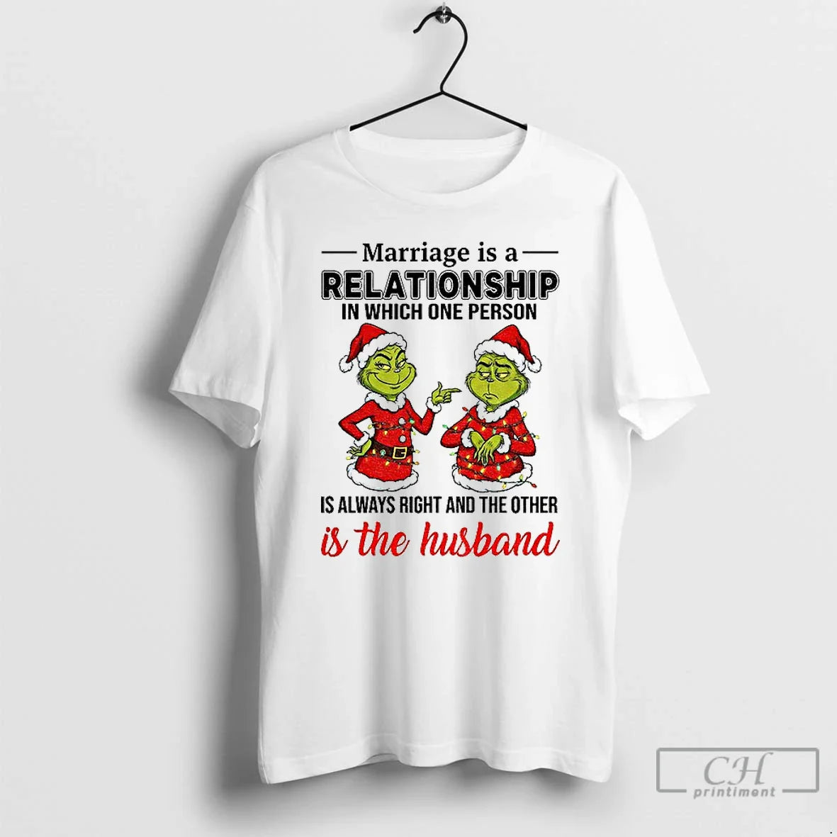 Premium Grinch Santa Claus Marriage Is Relationship Which One Person