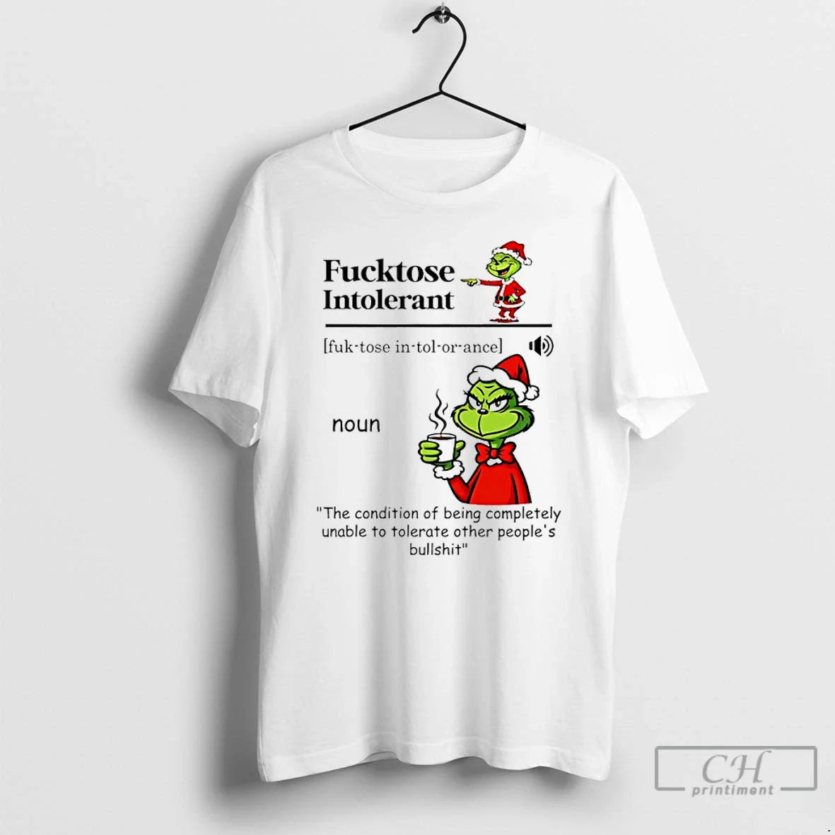 Premium Grinch Santa Fucktose Intolerant Tank Top Classic Art