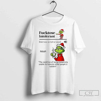 Premium Grinch Santa Fucktose Intolerant Tank Top Classic Art