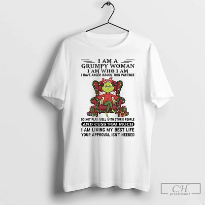 Premium Grinch Santa I Am Grumpy I Am Who I Am I Have Tank Top