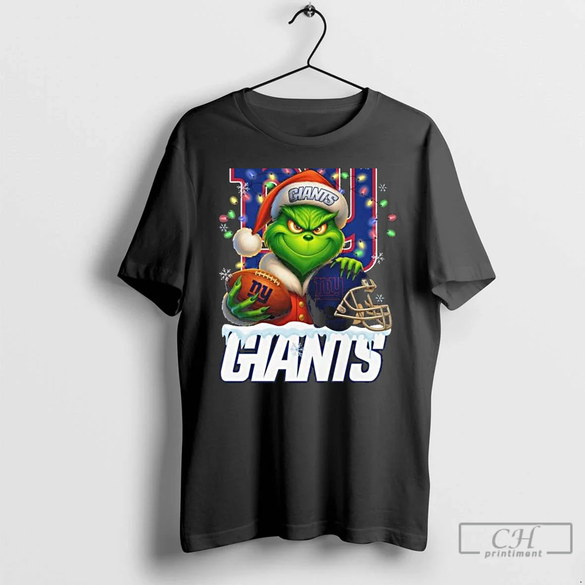 Premium Grinch X New York Giants Ball And Helmet Long Sleeve Modern
