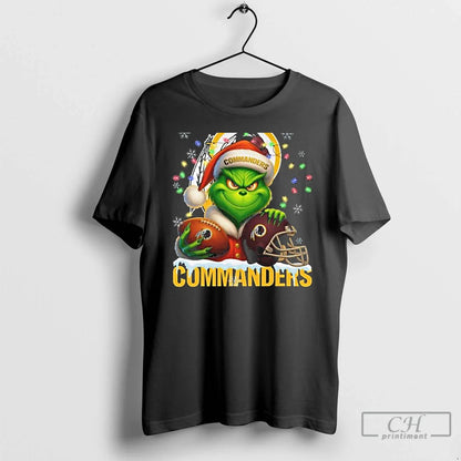 Premium Grinch X Washington Commanders Ball And Helmet Merry TShirt