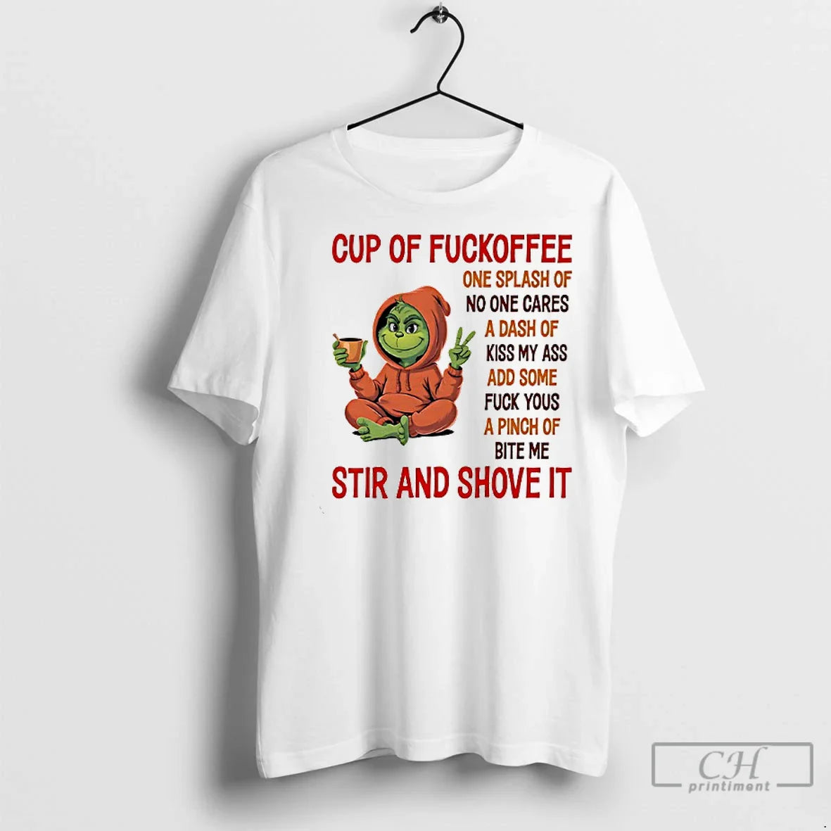 Premium Grinch Cup Fuckoffee One Splash No One Cares Long Sleeve
