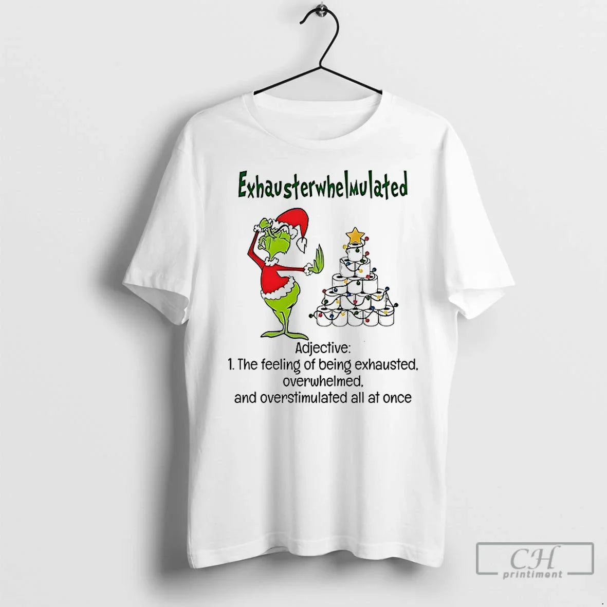 Premium Grinch Exhausterwhelmulated Adjective Hoodie Modern Merch