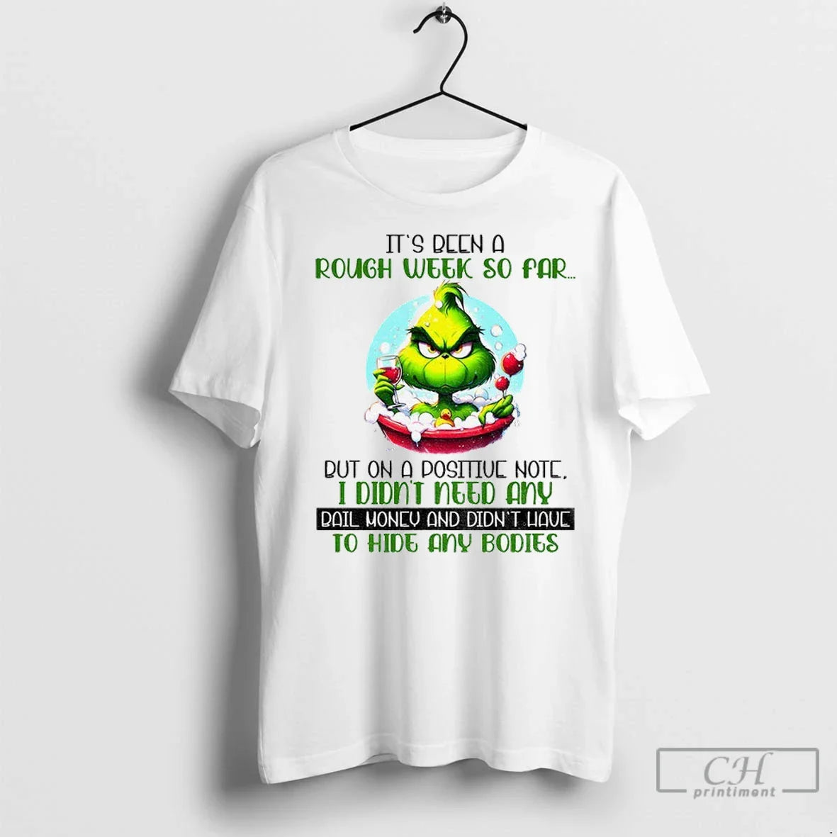 Premium Grinch Its Been Rough Week So Far But Positive Note Hoodie