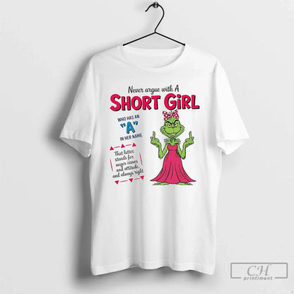 Premium Grinch Middle Finger Argue Short Has Never Long Sleeve