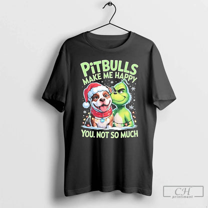 Premium Grinch Pitbulls Make Me Happy You Not So Much Sweatshirt