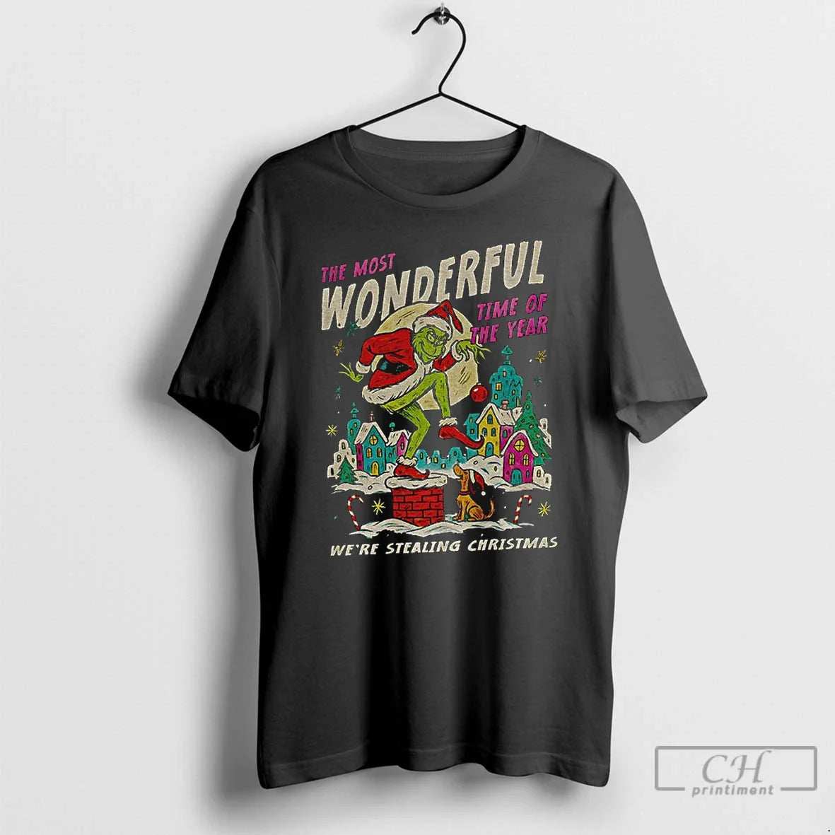 Premium Grinch Most Wonderful Time Year Were Stealing Meme Tank Top