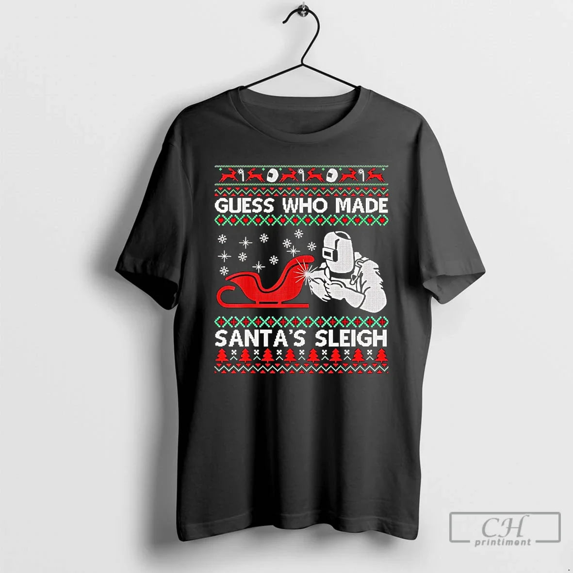 Premium Guess Who Made Santas Sleigh Ugly TShirt Premium Merch