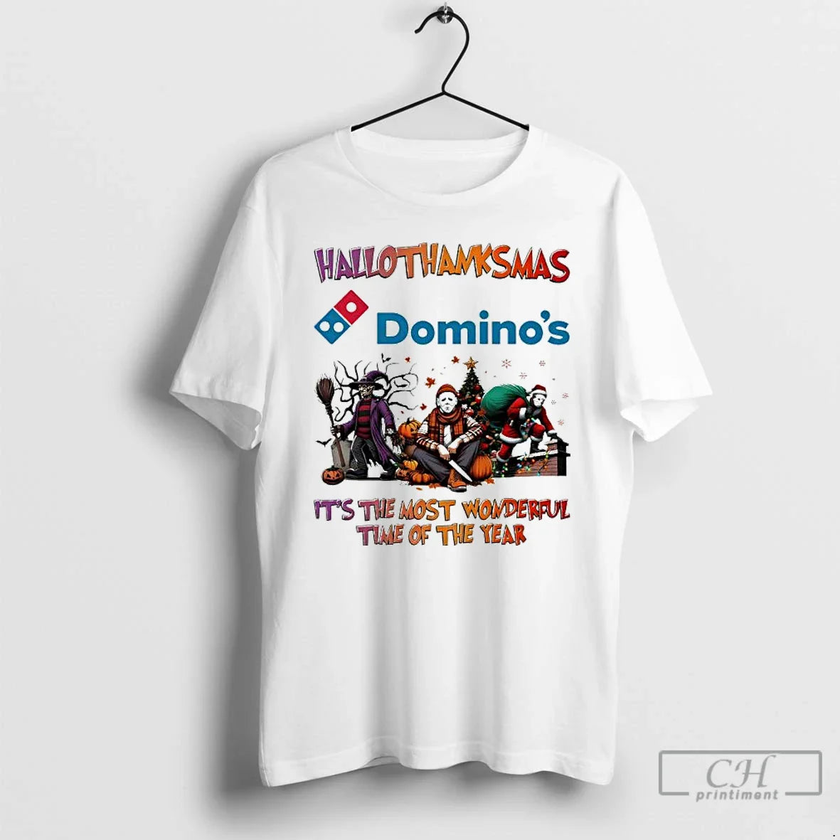 Premium Hallothanksmas Characters Vs Dominos Pizza Logo Its Most
