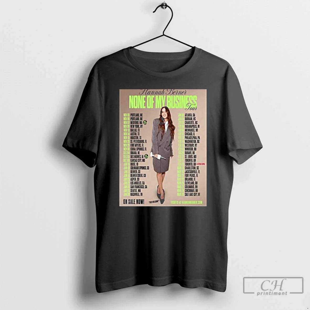 Premium Hannah Berner None My Business Tour 2025 2026 Hoodie Trendy