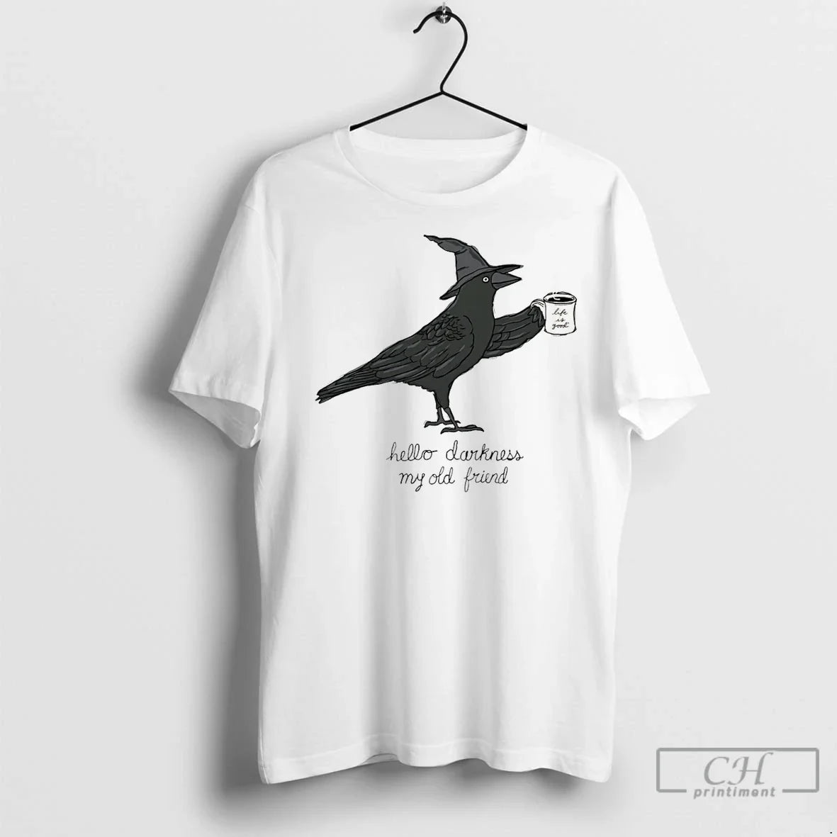 Premium Hello Darkness Raven My Old Friend 2025 Halloween Hoodie