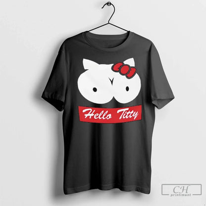 Premium Hello Titty Parody Ladies Hoodie Designer Collection