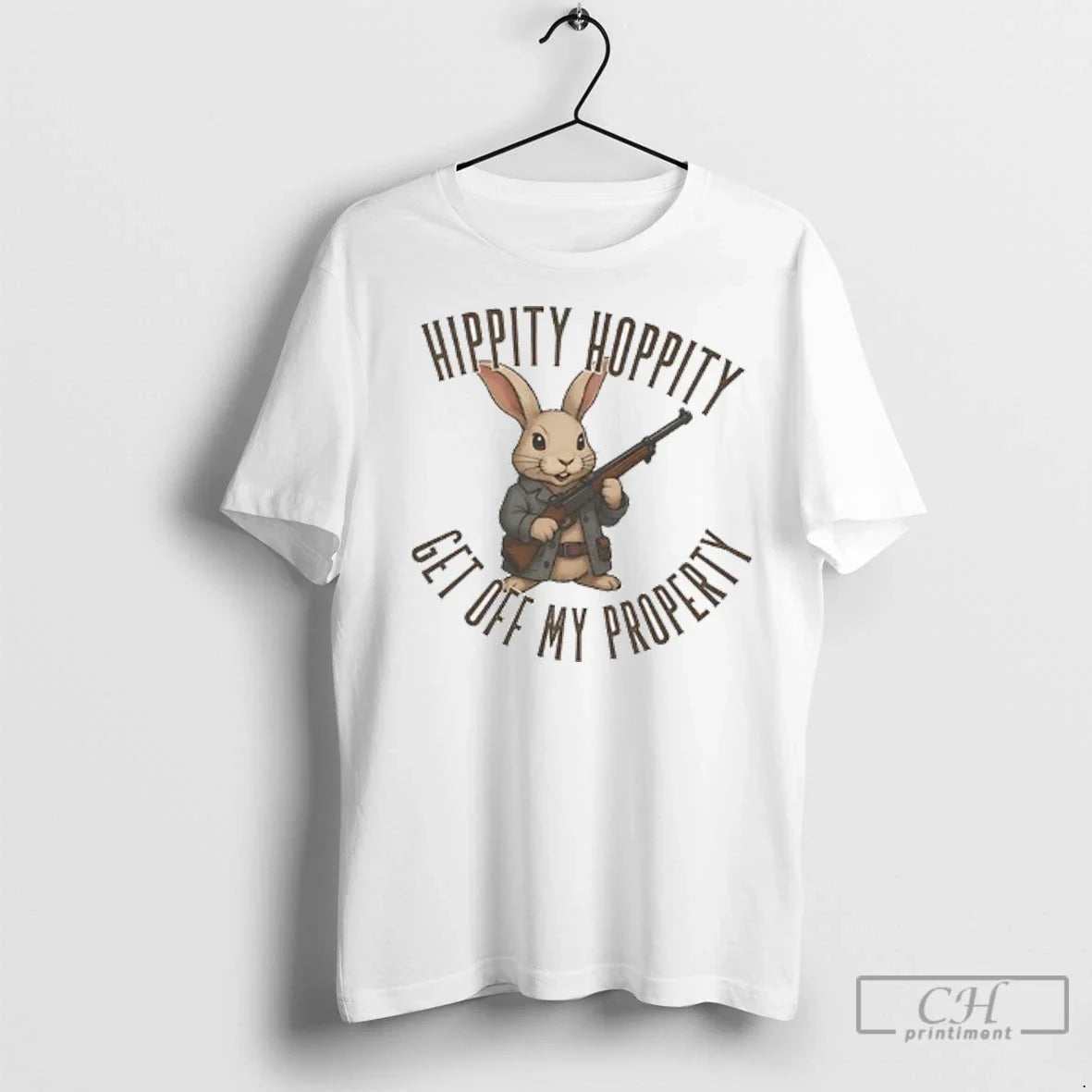 Premium Hippity Hoppity Get Off My Property Ladies TShirt Trendy Gift