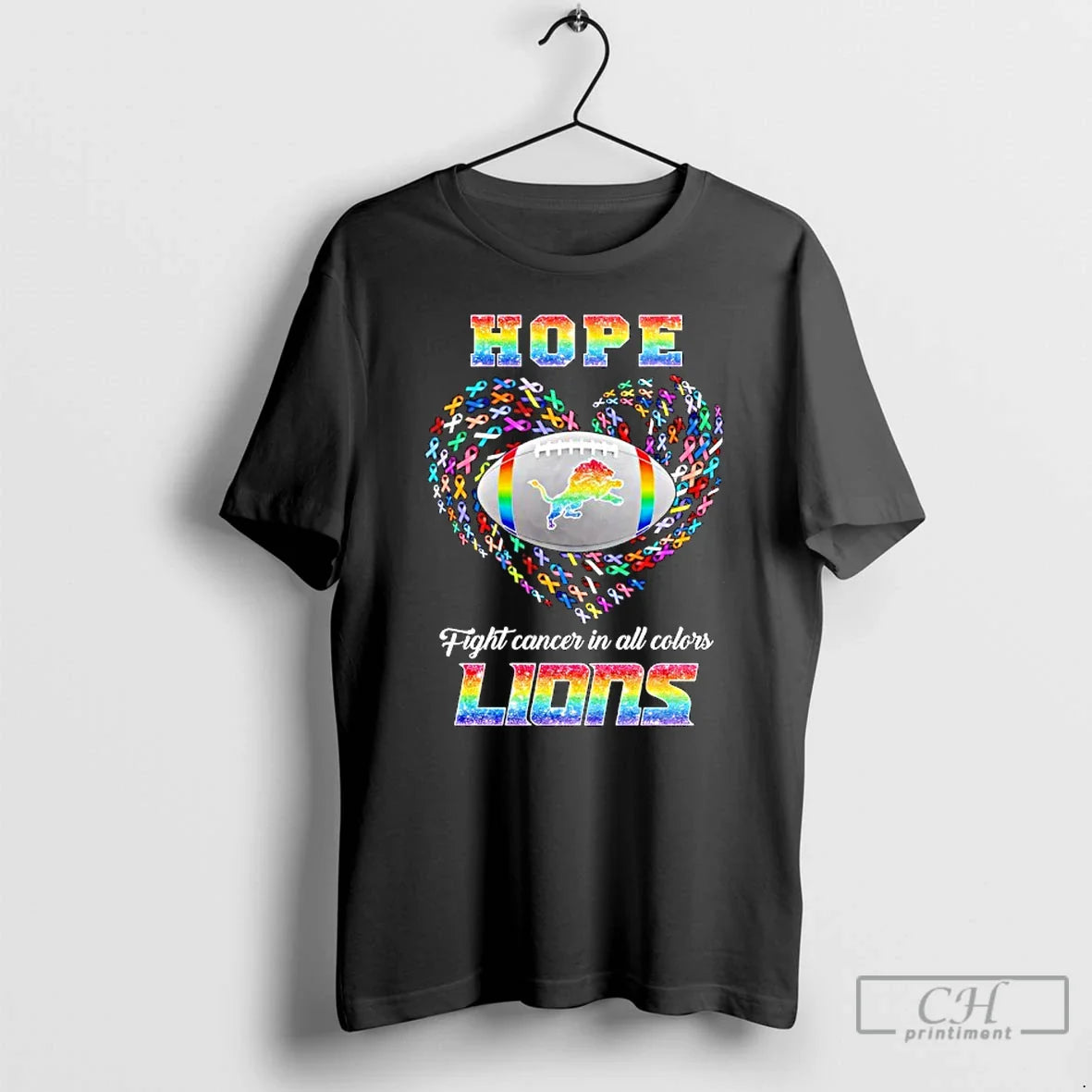 Premium Hope Detroit Lions Fight Cancer All Colors T Shirts Shirt