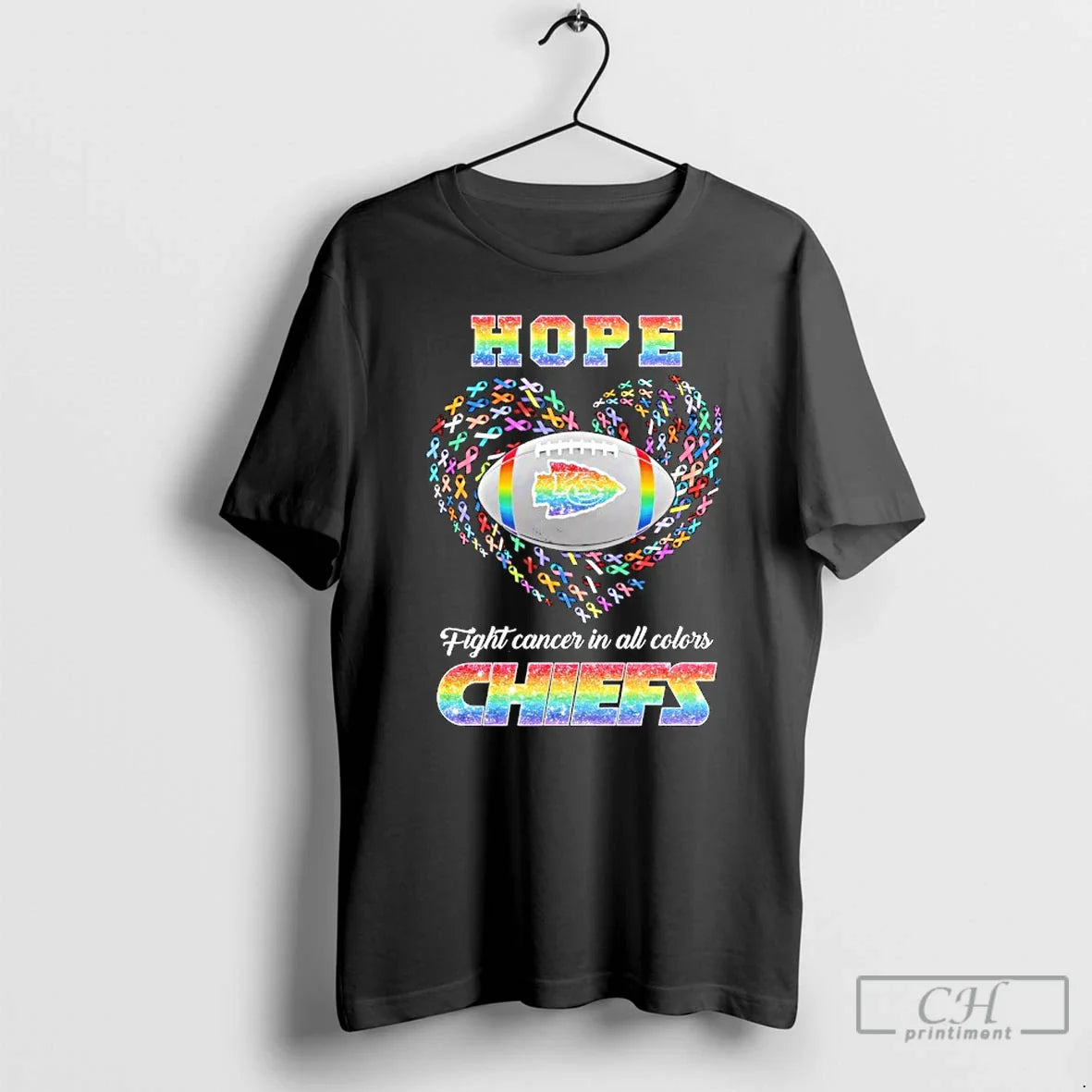 Premium Hope Kansas City Chiefs Fight Cancer All Colors T Shirts Tank