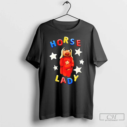 Premium Horse Lady Enzyme Washed Ceramic Ceramic And Dad Cap T Shirts