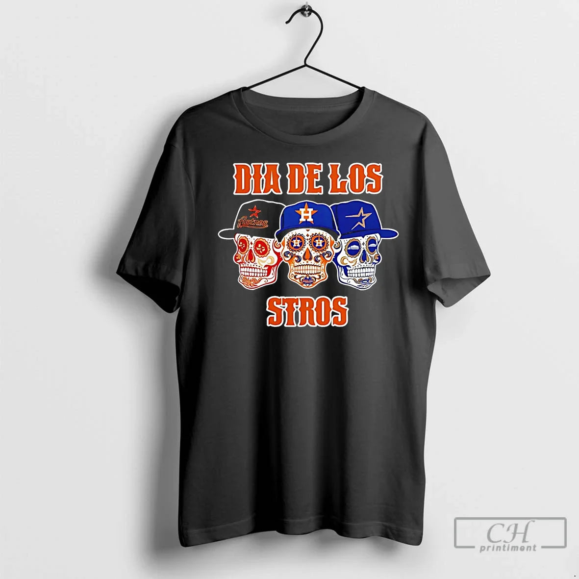 Premium Houston Astros Dia De Los Stros Sugar Skull Baseball