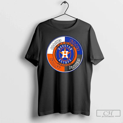 Premium Houston Astros Nation Coaches Fans Staff Players Tee Modern