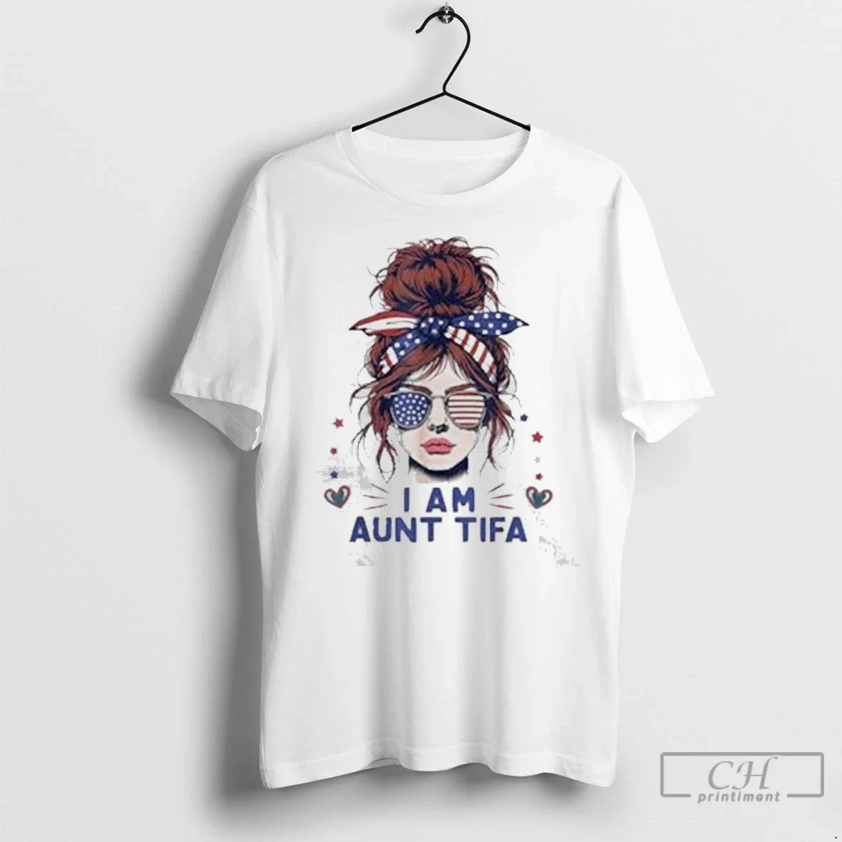 Premium I Am Aunt Tifa Usa Flag Ladies Sweatshirt Trendy Apparel