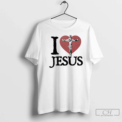 Premium I Love Jesus Heart Shirt Elegant Fashion