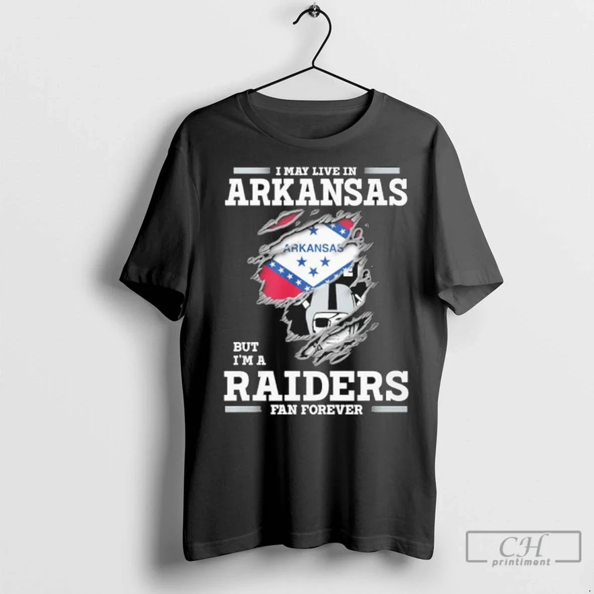 Premium I May Live Arkansas But Im Las Vegas Raiders Forever Shirt