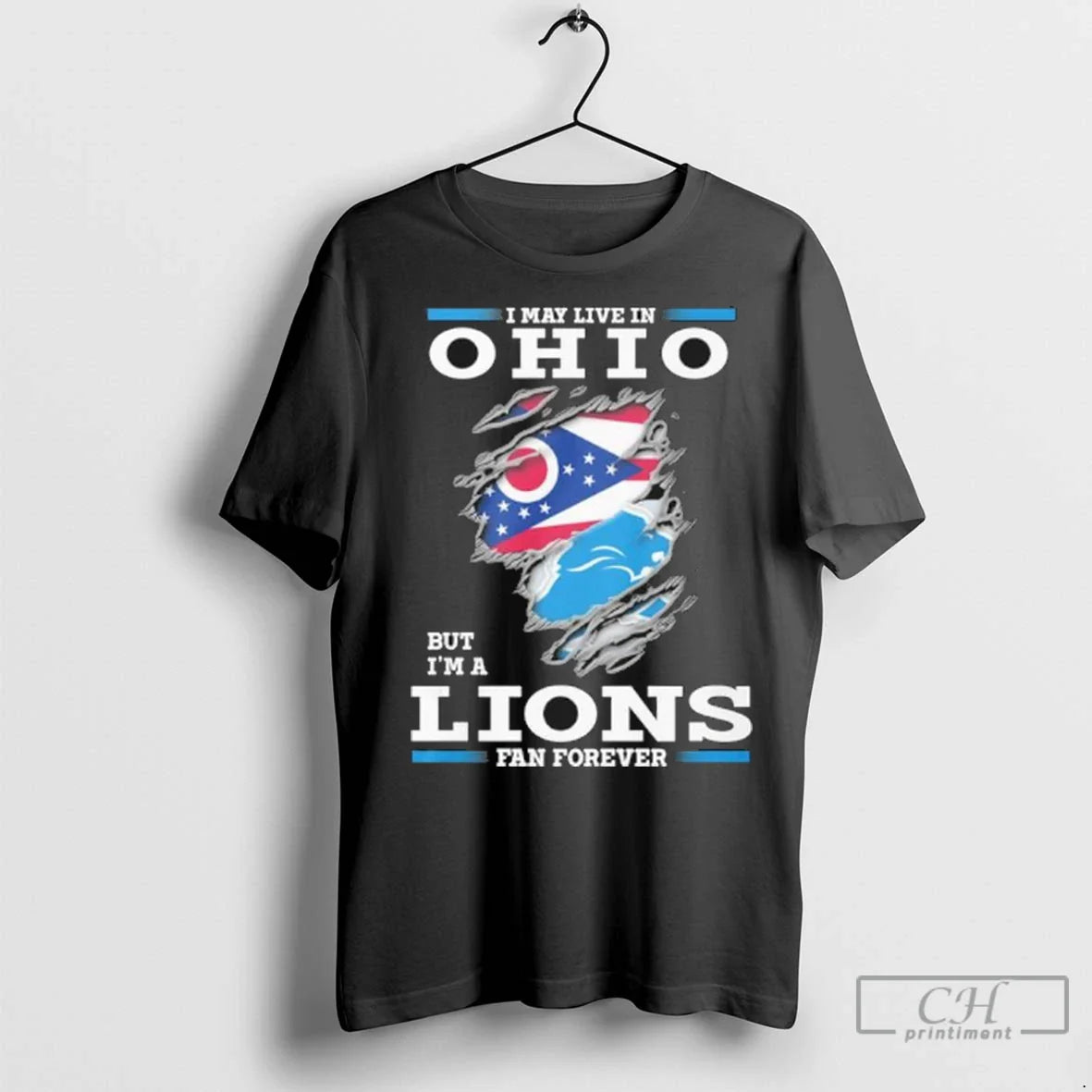 Premium I May Live Ohio But Im Detroit Lions Forever Hoodie Authentic