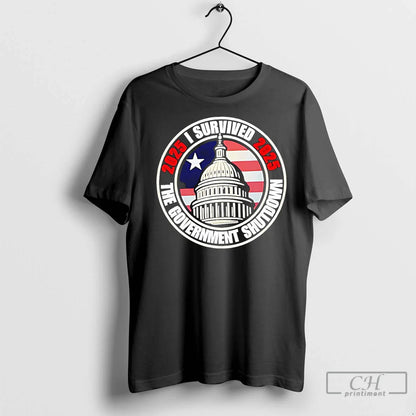 Premium I Survived Government Shutdown 2025 Tank Top Unique Outfit