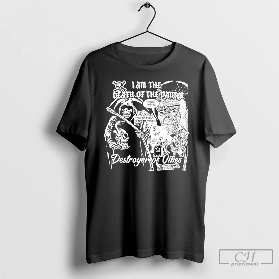 Premium I Am Death Death Destroyer Vibes T Shirts Hoodie Vintage Style