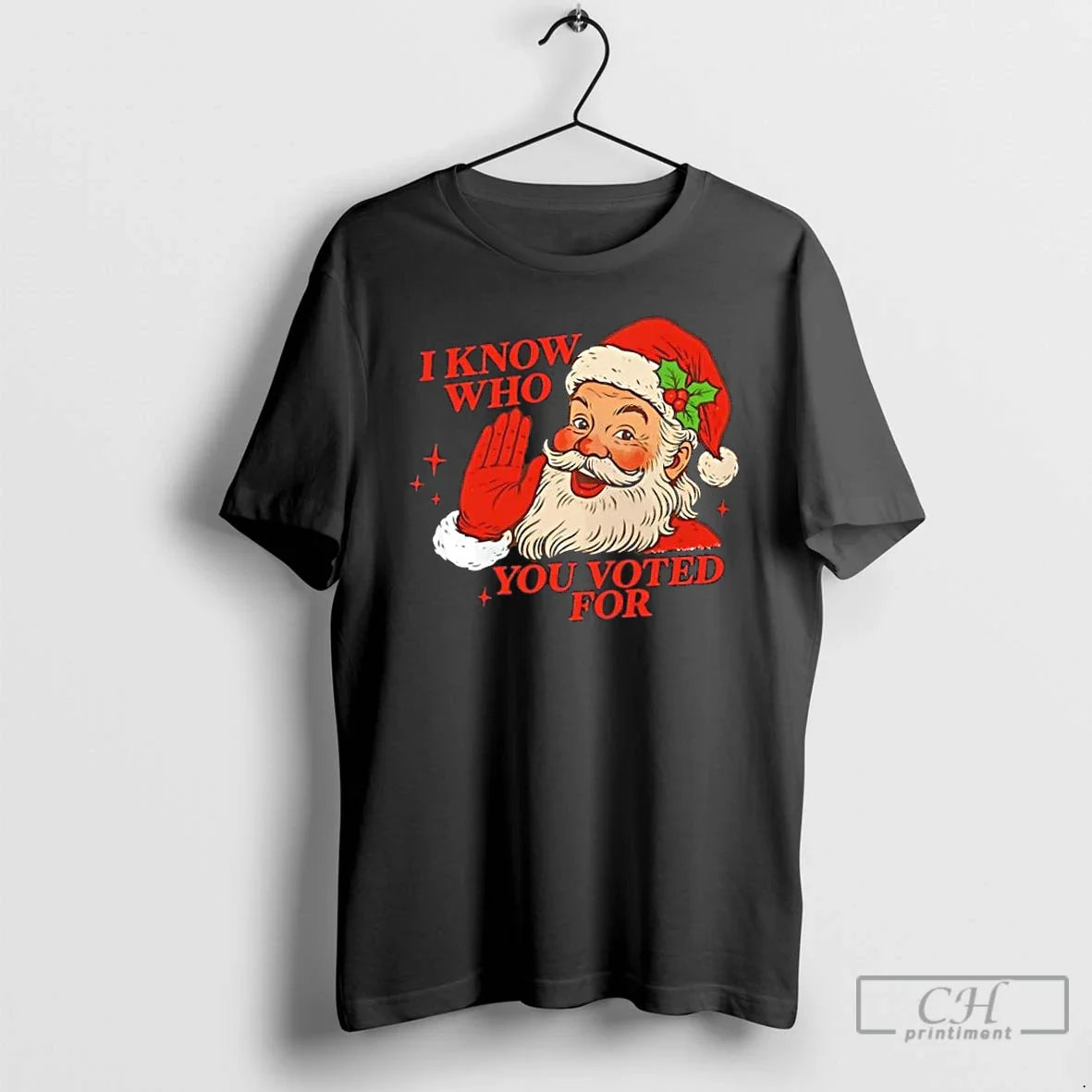 Premium I Know Who You Voted Santa Claus Tank Top Authentic Apparel