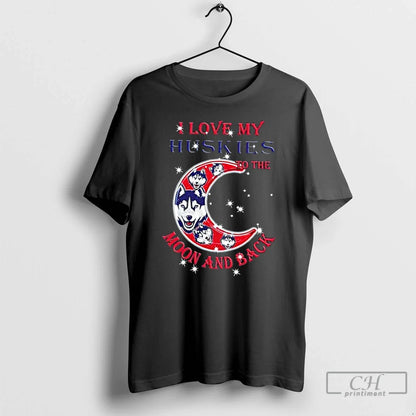 Premium I Love My Connecticut Huskies To Moon And Back Sweatshirt
