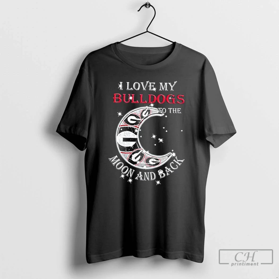 Premium I Love My Georgia Bulldogs To Moon And Back TShirt Retro Merch