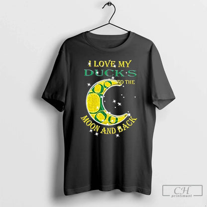 Premium I Love My Oregon Ducks To Moon And Back Long Sleeve Authentic