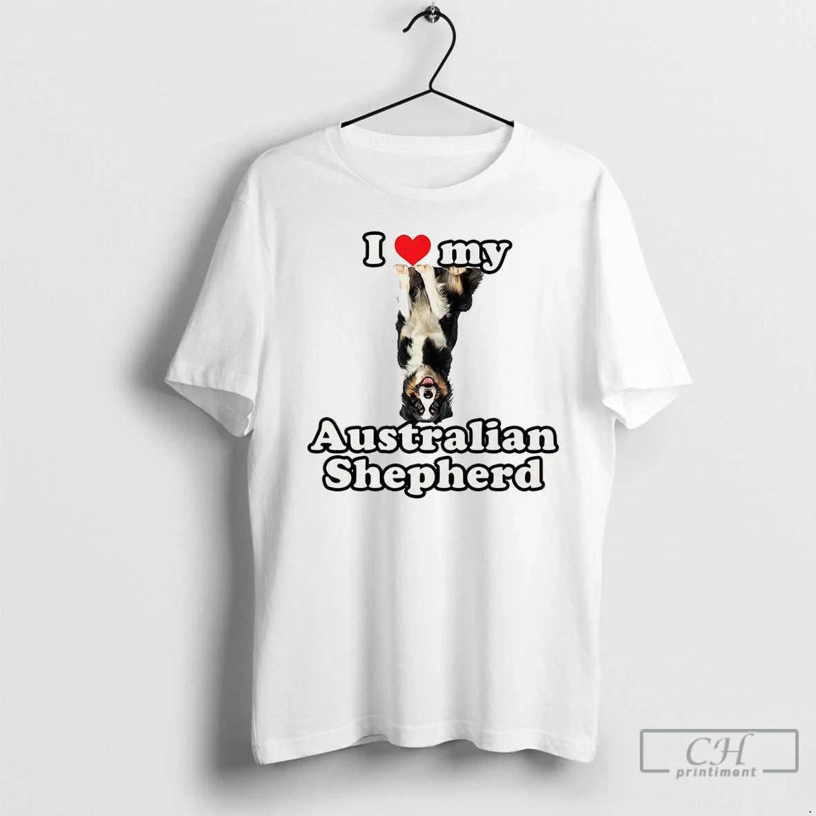 Premium I Love My Australian Shepherd Tee Retro Gift