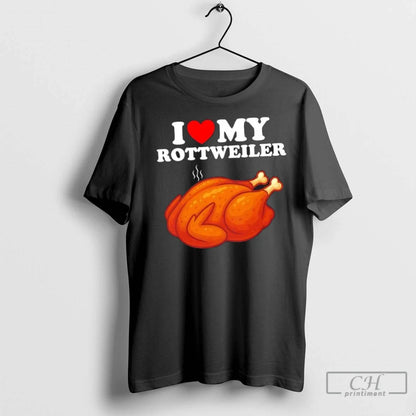 Premium I Love My Rottweil Chicken Sweatshirt Unique Apparel